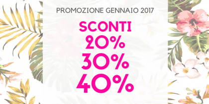 Promozione gennaio 2017 sconti profumi e make up